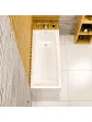 Small rectangular bathtub, white, 160x75 BARBOSA